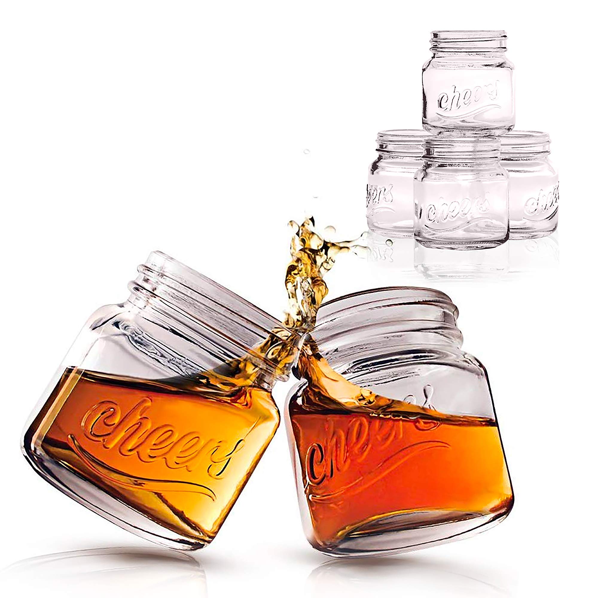 Amazon.com: Protocol Mason Jar Shot Glasses | Set of 6 | 2 Oz